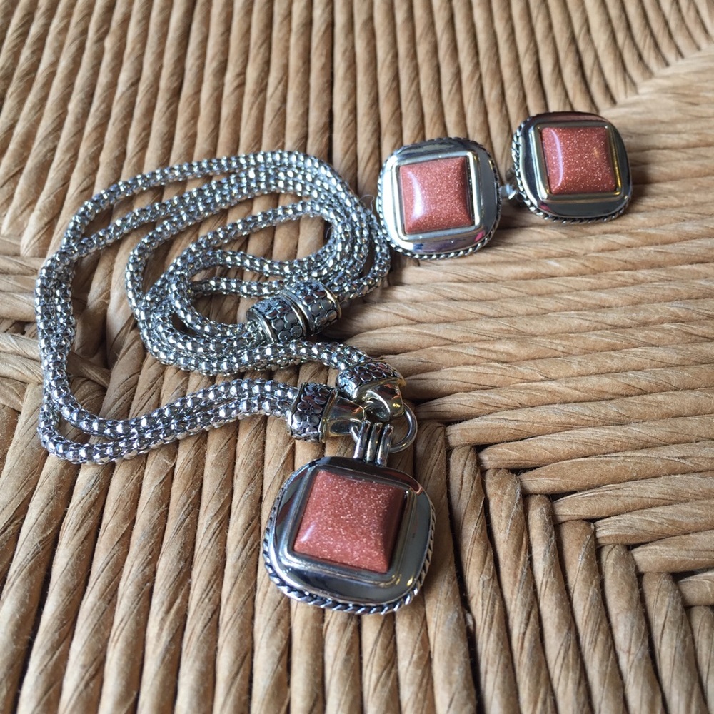 Double Strand, Silver and Gold Choker With Pendant